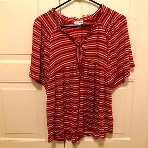 Maurice’s Burnt Orange Peasant Top